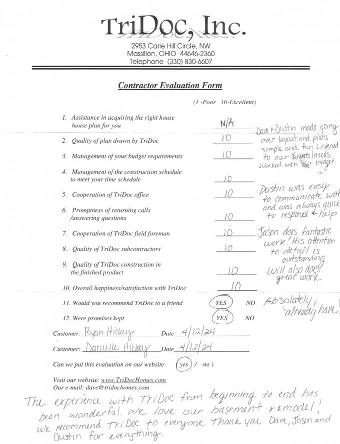 Hickey Evaluation